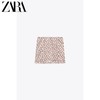 ZARA 03235655712 女装亚麻混纺高腰迷你裙