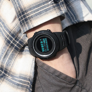 skmei 时刻美 1360 智能手表 49mm 黑色硅胶表带