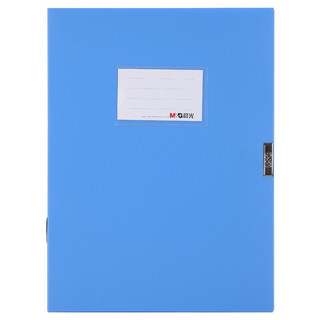 M&G 晨光 文具A4/75mm蓝色粘扣档案盒 大容量PP文件盒  单个装ADM94818