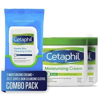 Prime会员：Cetaphil 丝塔芙 致润保湿霜组合装 433g*2+10包温和清洁巾