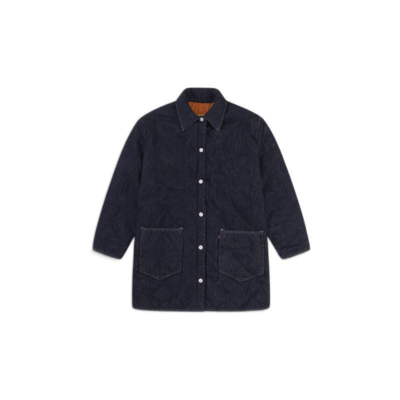 Levi's 李维斯 RED先锋系列 女士双面穿中长款棉服 A0150-0000 牛仔色 M