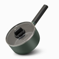 美的 Midea 麦饭石不粘小汤奶锅泡面锅宝宝婴儿辅食锅磁燃通用奶锅 CJ16Pot302G 暗绿色