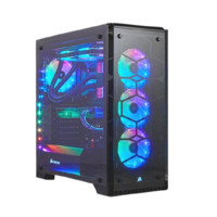 USCORSAIR 美商海盗船 570X RGB EATX/ATX/MATX/MINI-ITX机箱 全侧透 黑色