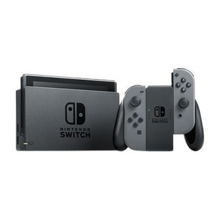 Nintendo 任天堂 Switch 国行续航版增强版 游戏机 灰色+新 超级马力欧兄弟U 豪华版 游戏实体卡+128G闪迪卡