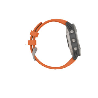 GARMIN 佳明 Fenix6 Pro GPS 智能手表 黑色 硅胶表带 橙色（心率、血氧、血压、GPS)