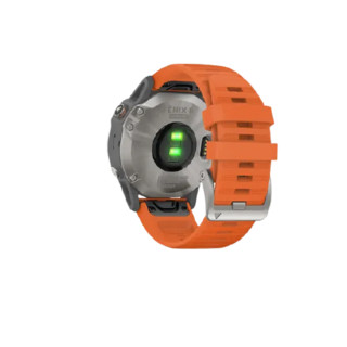 GARMIN 佳明 Fenix6 Pro GPS 智能手表 黑色 硅胶表带 橙色（心率、血氧、血压、GPS)