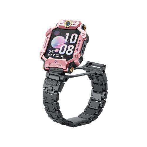 小天才 z7 4g智能手表 星光粉表壳 黑色d251硬胶表带(gps,北斗,心率)