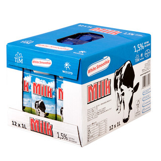 White Smoothie 优雅牧场 低脂牛奶 1L*12盒