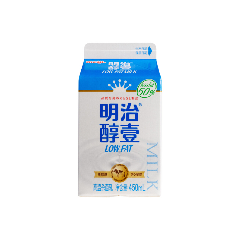 Meiji 明治醇壹低脂肪牛乳450ml 报价价格评测怎么样 什么值得买