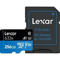 Lexar 雷克沙 633X Micro-SD存储卡 256GB（UHS-I、V30、U3、A1）