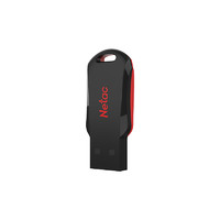 Netac 朗科 32GB USB2.0 U盘U196 黑旋风车载电脑两用闪存盘 黑红色小巧迷你加密U盘