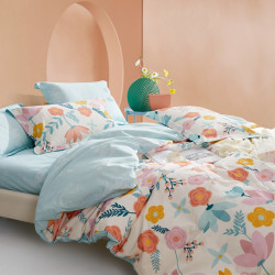 lovo乐蜗家纺繁花漫漫全棉四件套15米