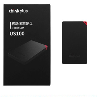 ThinkPlus US100 USB3.0 移动固态硬盘 Type-C 1TB 经典黑 +赠品袋子+手机转接线