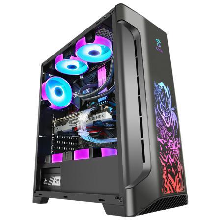 KOTIN 京天 刑天 标准版 RGB ATX/MATX/ITX机箱 全侧透 黑色