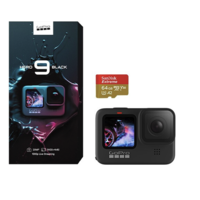 GoPro HERO9 Black 5K运动相机 Vlog+64GB SD卡