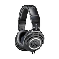 audio-technica 铁三角 ATH-M50x BK 头戴式全封闭监听耳机 黑色