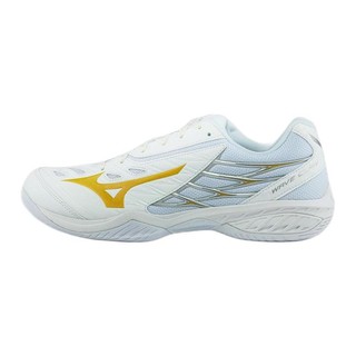 Mizuno 美津浓 Wave Claw 中性羽毛球鞋 71GA191550 白/金 40