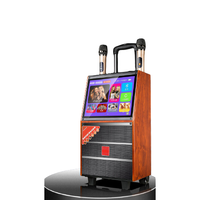 OLOEY 带屏智能音箱 棕红色+话筒x2