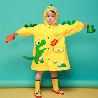 lemonkid 柠檬宝宝 LK2201004 儿童雨衣 乐奇喷火小恐龙 M