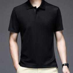 KEFUSEN 科弗森 2021夏季新款免烫POLO衫 黑色 XL