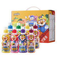 Pororo 啵乐乐 pororo 韩国进口儿童水果味乳酸饮料混合口味235ml*8瓶  礼盒装