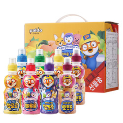 Pororo 啵乐乐 pororo 韩国进口儿童水果味乳酸饮料混合口味235ml*8瓶  礼盒装