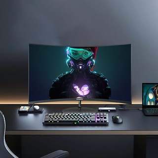 SKYWORTH 创维 27G5 27英寸 VA 曲面 FreeSync 显示器(1920×1080、240Hz、115%sRGB）