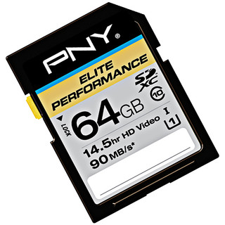 PNY 必恩威 SDXC SD存储卡 64GB（UHS-I、U1、Class10）