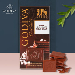GODIVA 歌帝梵 德国进口歌帝梵GODIVA巧克力50%可可海盐黑巧排块100g