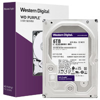 Western Digital 西部数据 紫盘系列 3.5英寸监控级硬盘 6TB (PMR、5400rpm、64MB) WD62EJRX