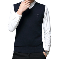 PLAYBOY 花花公子 男士针织马甲 HH-HLS927632 深蓝 M