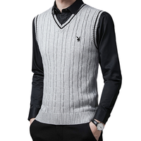 PLAYBOY 花花公子 男士针织马甲 HH-HLS927631 灰色 L