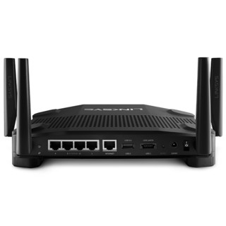 LINKSYS 领势 WRT32X 双频3200M 家用千兆路由器 Wi-Fi 5 一母两子装 黑色