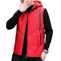 PLAYBOY 花花公子 男士连帽马甲 19224PL1949 红色 L