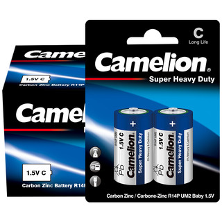 Camelion 飞狮 R14P-BP2BCB6 2号碳性干电池 1.5V 12粒装