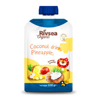 Rivsea 禾泱泱 果泥 西班牙版 3段 凤梨椰子香蕉苹果味 100g