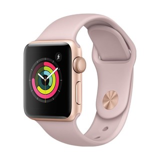 Apple 苹果 Watch Series 3 智能手表 38mm GPS款 金色铝金属表壳 粉砂色运动型表带（心率）