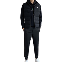 PLAYBOY 花花公子 男士马甲套装 19224PLMT-1930 黑色 XL