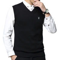 PLAYBOY 花花公子 男士针织马甲 HH-HLS917632 黑色 M