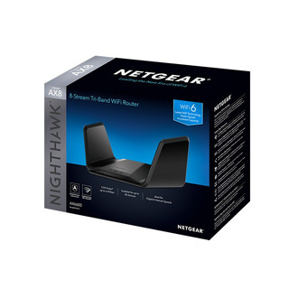 NETGEAR 美国网件 AX6600 三频6600M 家用千兆无线路由器  Wi-Fi 6 单个装 黑色