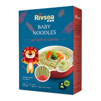 PLUS会员：Rivsea 禾泱泱 婴幼儿面条 菠菜胡萝卜味 180g