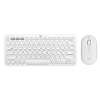 logitech 罗技 Pebble 键盘+K380 鼠标 蓝牙键鼠套装 芍药白
