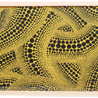 HOWstore 草间弥生 黄树布面装饰艺术挂画 91.7cmx36.1cm 画布含木框