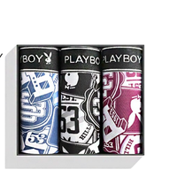 PLAYBOY 花花公子 男士平角内裤 3674-3 3条装 混色 XL