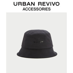 URBAN REVIVO 2021春夏新品男士配件时尚个性渔夫帽AM20BA4N2001 正黑 F
