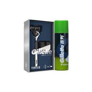 Gillette 吉列 锋隐致顺系列剃须套装 (1光滑刀架+1刀头+1底座+柠檬刮胡泡210g)