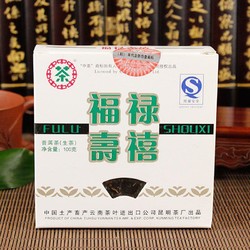 Chinatea 中茶 云南普洱茶 2007年福禄寿禧方砖生茶饼 100g