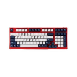 LEOPOLD 利奥博德 FC980M 98键 有线机械键盘 红蓝 极星灰轴 无光