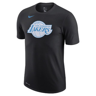 Nike 耐克官方洛杉矶湖人队CE LOGO DRI-FIT NBA男子T恤速干CT9445 010黑 L