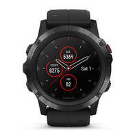 GARMIN 佳明 Fenix 5x Plus 智能手表 51mm 黑色 硅胶表带 黑色（GPS、血氧、心率）